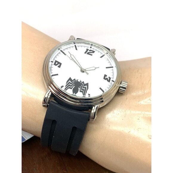 Marvel Men's Watch Spider-Man Avengers WMA000309 Quartz Black Rubber Band 43mm - Picture 5 of 14